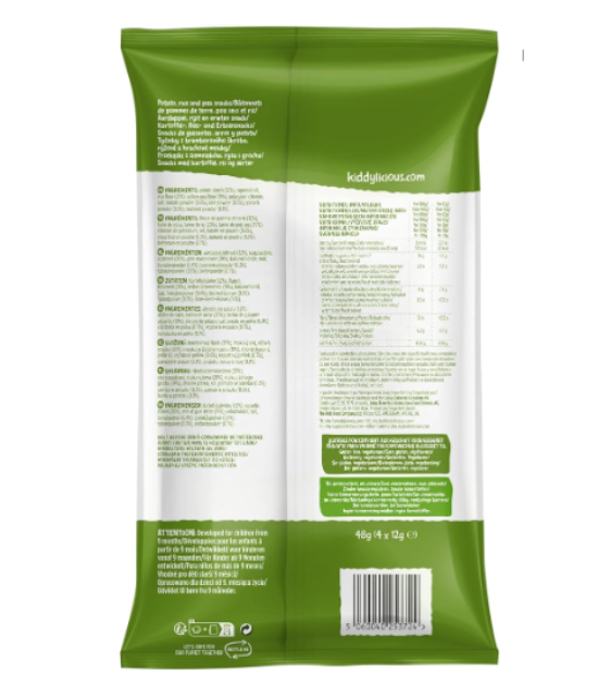 Kiddylicious Veggie Straws Lègumes | Dès 9 mois | Sans Gluten