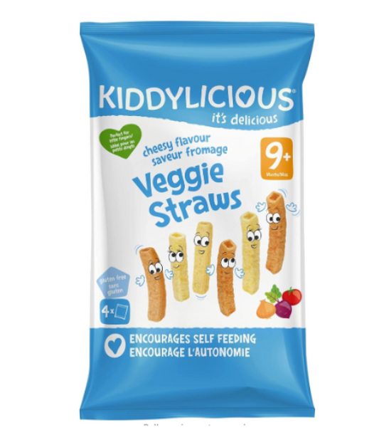 Kiddylicious Veggie Straws Saveur Fromage | Dès 9 mois | Sans Gluten