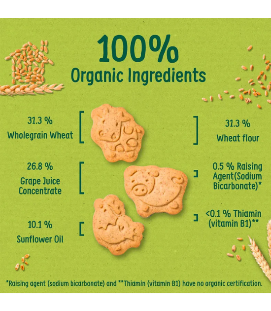 Organix Biscuits Animaux de la Ferme 12M+