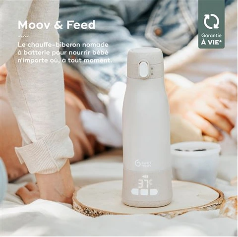 Babymoov Chauffe-biberon nomade MOOV & FEED Mineral beige