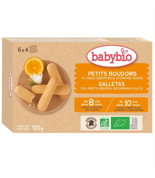 Babybio Boudoirs Biscuits À L'orange 120g