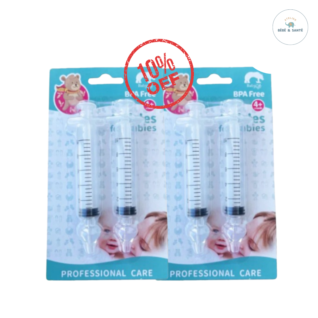 PROMO - Pack de 2 Seringues Nasales Pour Bébé 2 Pièces - 10ml
