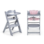 Chaise haute évolutive en bois gris – MS