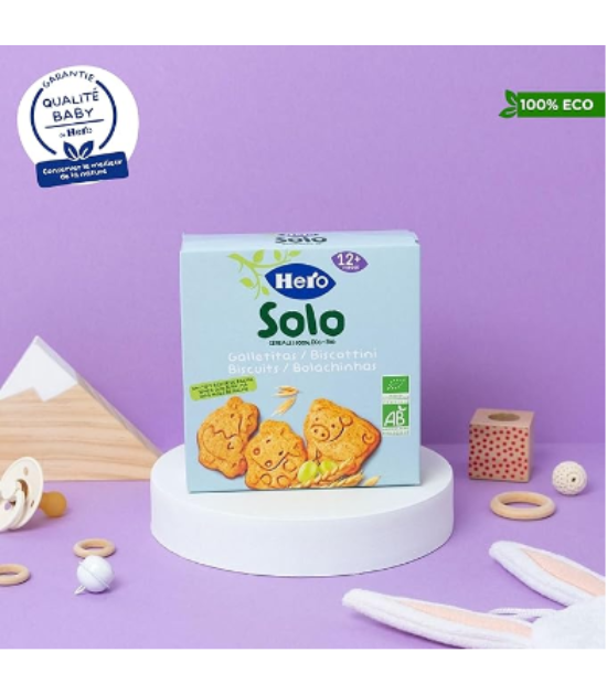 Hero Solo BIO - Snack Biscuits Animaux - pour Bébés Des 12 Mois