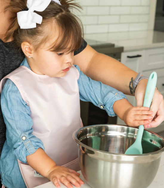 Ensemble de 2 bavoirs Mess-proof - Bordeaux / Rose