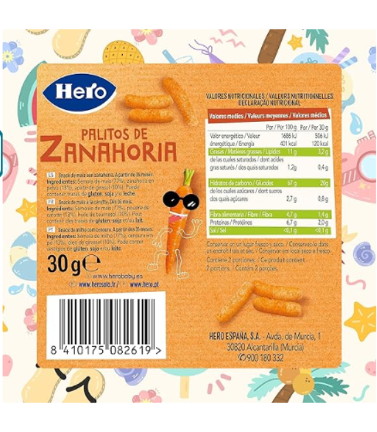 Hero - Snack Bâtonnets Carotte