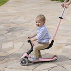 Globber Trottinette Évolutive Go Up Active Plus Lights - Rose Pastel