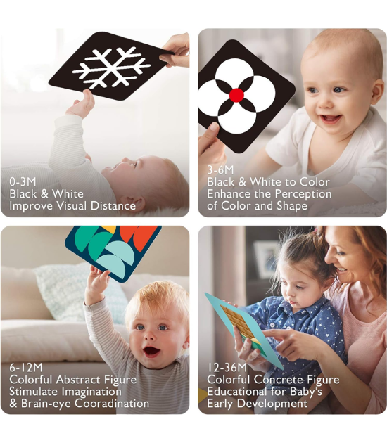 Cartes Flash hahaland pour la Stimulation Visuelle de Bébé