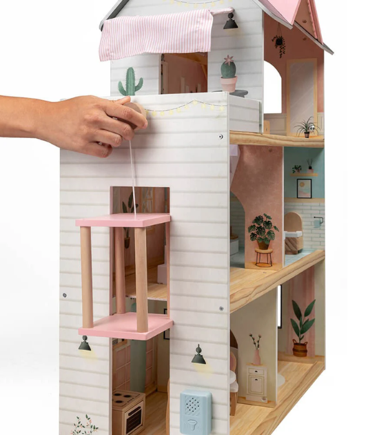 Eurekakids - Maison de poupée pastel en bois 3ans+