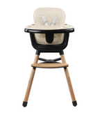 Chaise haute en bois - Daily - Beige