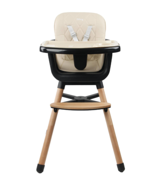 Chaise haute en bois - Daily - Beige