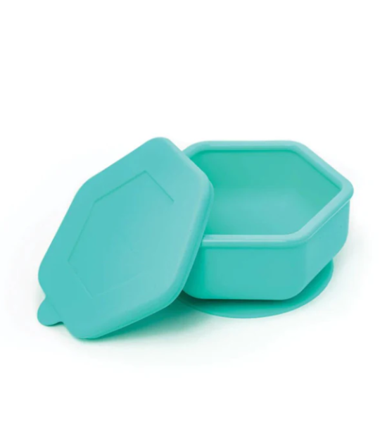 Bol avec couvercle en silicone - Menthe