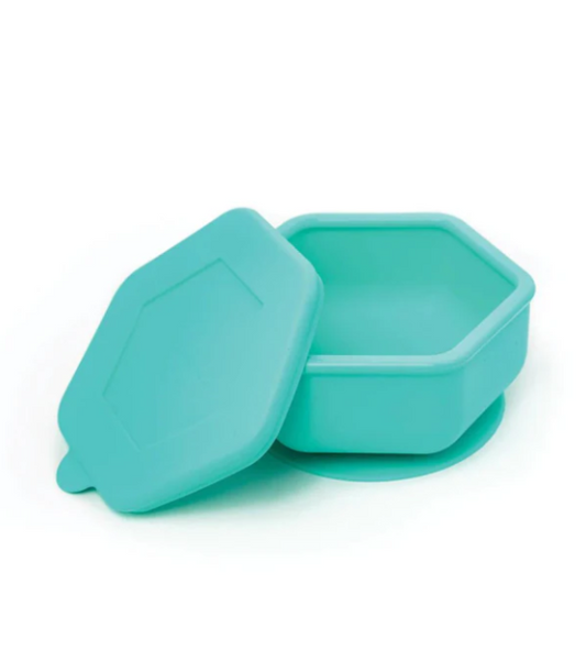 Bol avec couvercle en silicone - Menthe