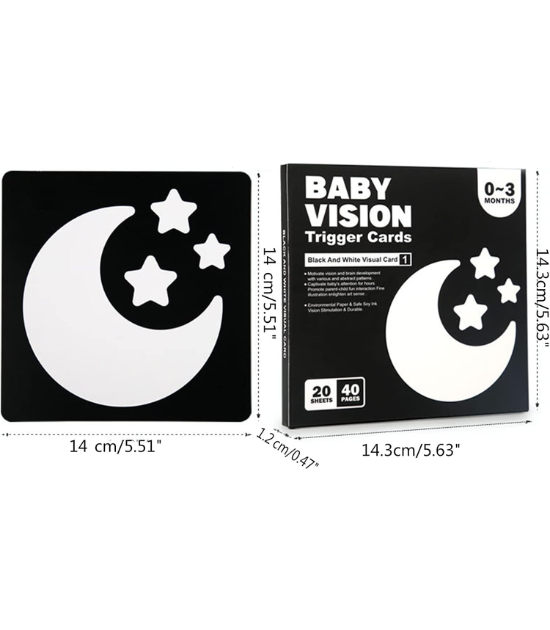 WuLi77 Carte Stimulation Visuelle pour Bébé Stimulation Visuelle Noire Blanche