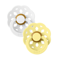 Lot de 2 Sucettes Bibs Boheme GLOW - White/Sunshine