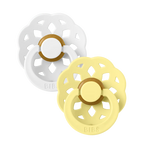 Lot de 2 Sucettes Bibs Boheme GLOW - White/Sunshine