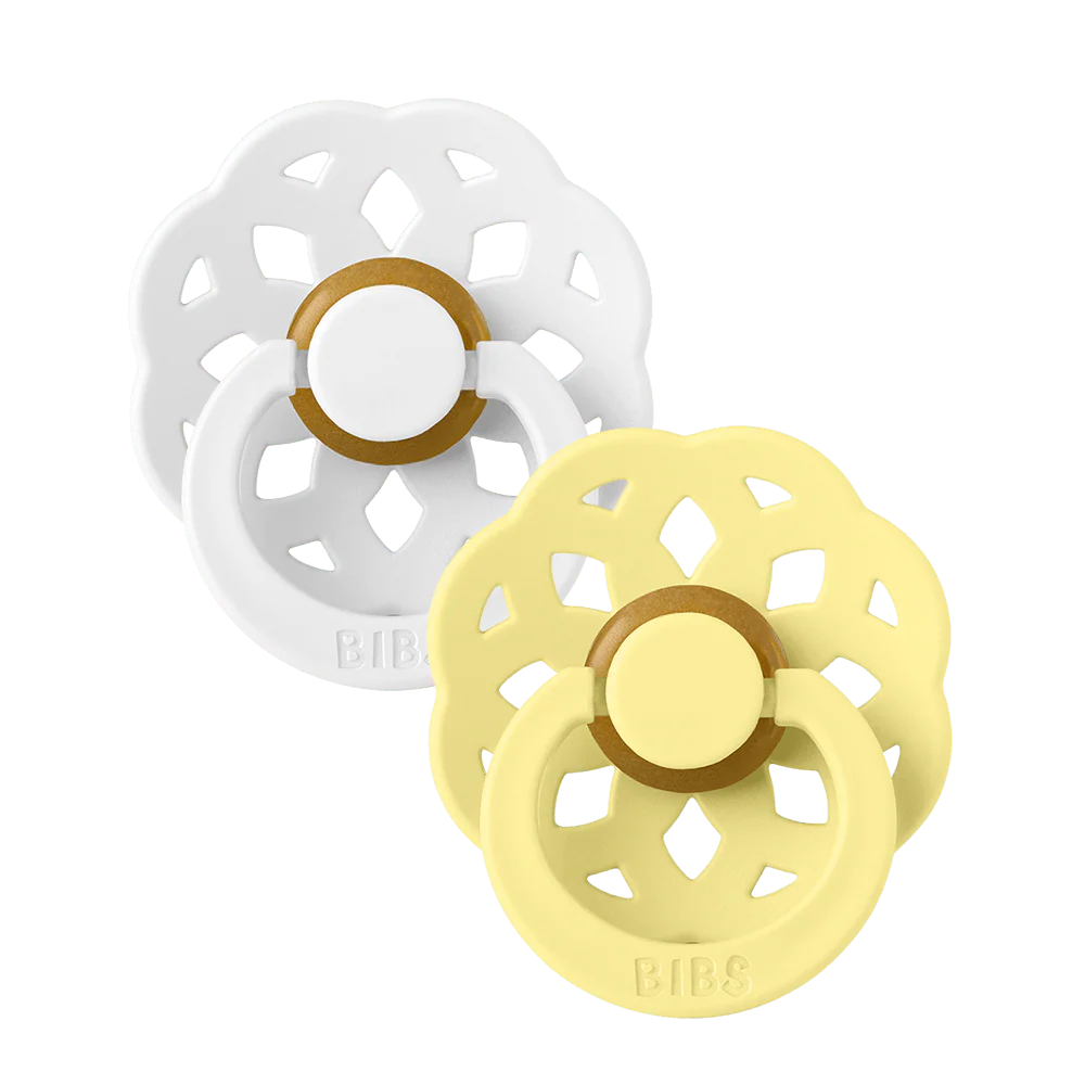 Lot de 2 Sucettes Bibs Boheme GLOW - White/Sunshine