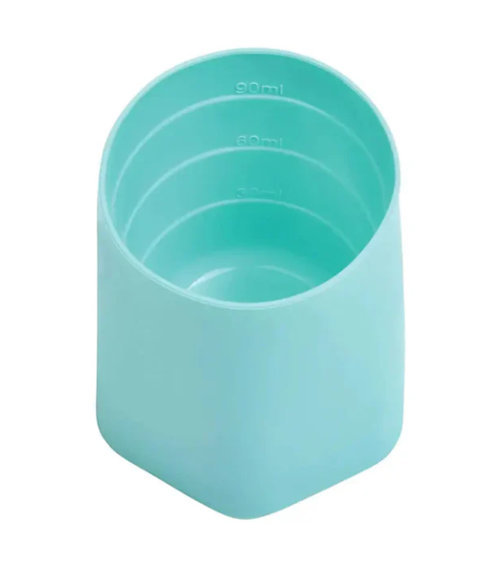 Lot de 2 tasses d'apprentissage en silicone - Menthe / Bleu
