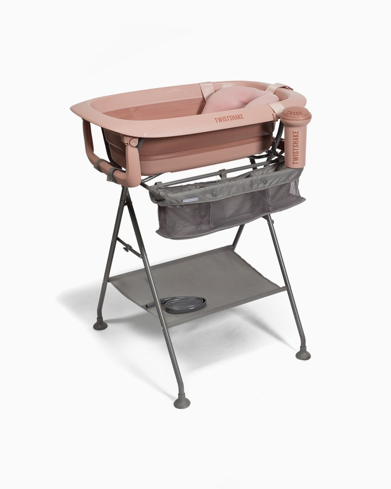 Twistshake - Pack baignoire avec coussin, rinser et support Rose Délavé