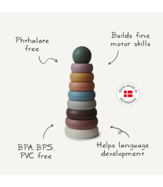 Jouet à anneaux empilables - Rustique