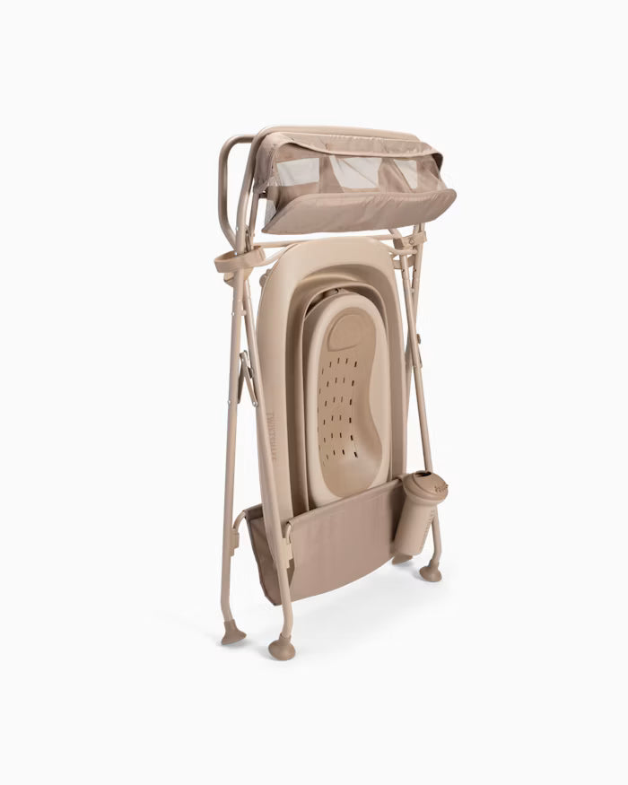 Twistshake - Coffret de bain de luxe Mocha - Baignoire bébé pliable avec support