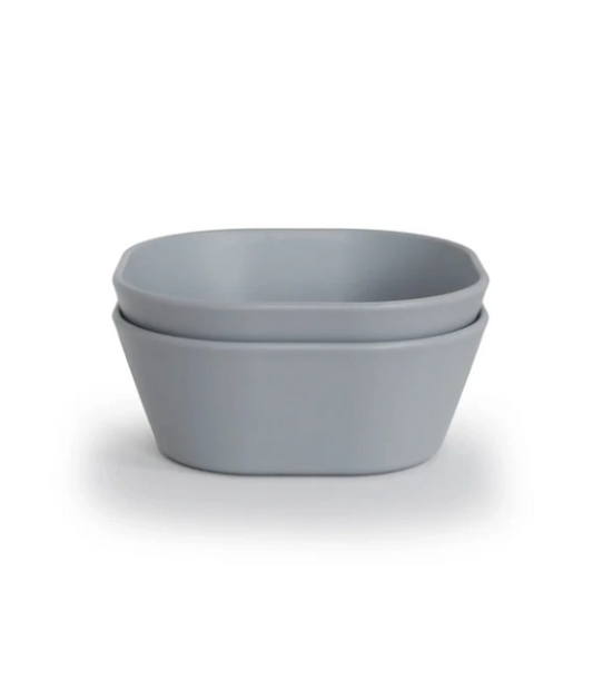 Lot de 2 bols de vaisselle carrés - Gris