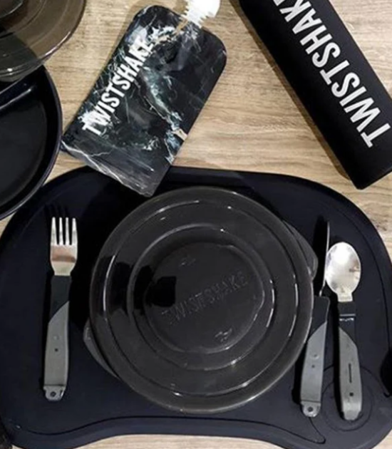 Couverts en acier - Noir