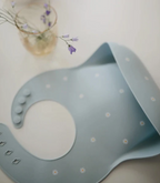 Bavoir bébé en silicone - Marguerite blanche