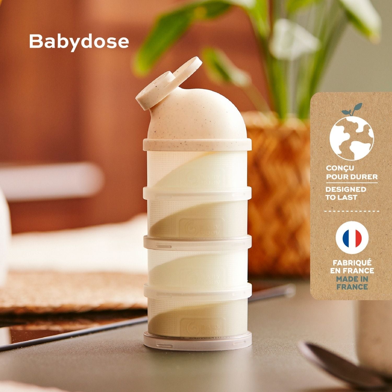 Boîtes doseuses de lait en poudre Babydose Beige - Babymoov