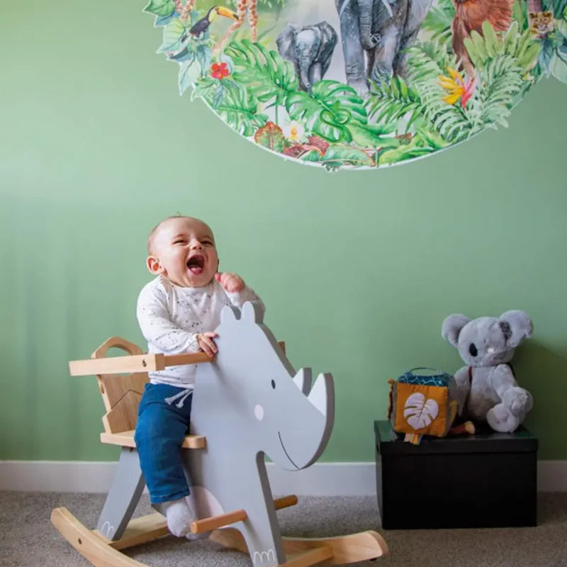 Tryco Wooden Rocking Animal - Rhinoceros