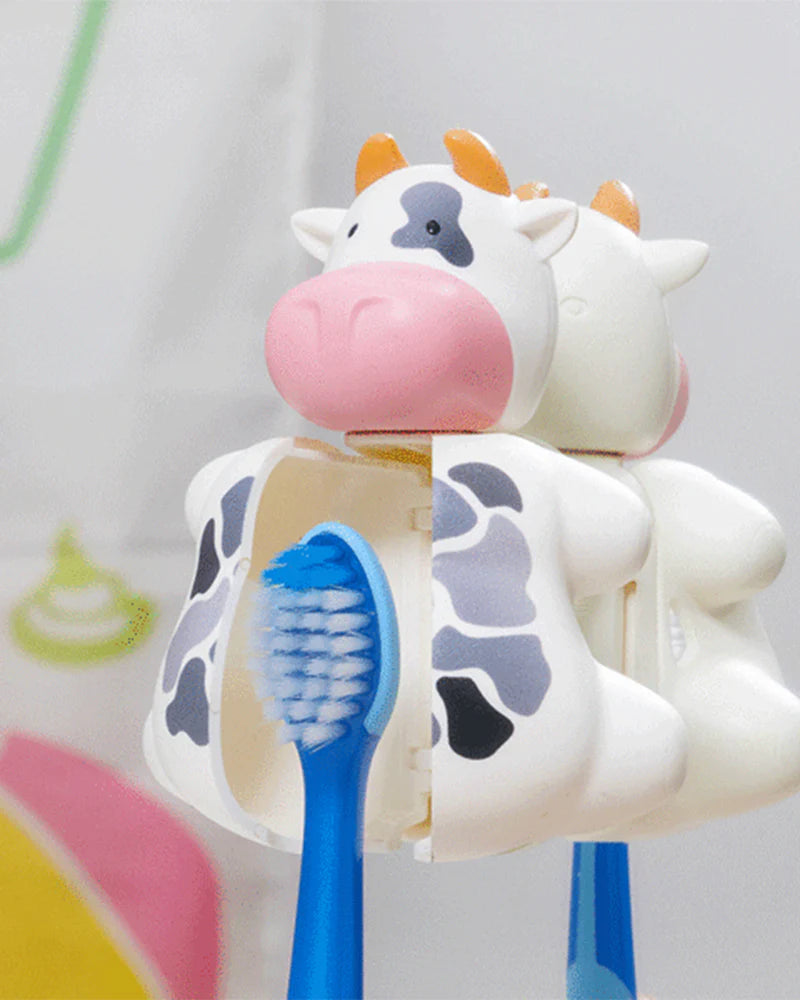 Brosse à dent Flipper avec couvercle - Vache