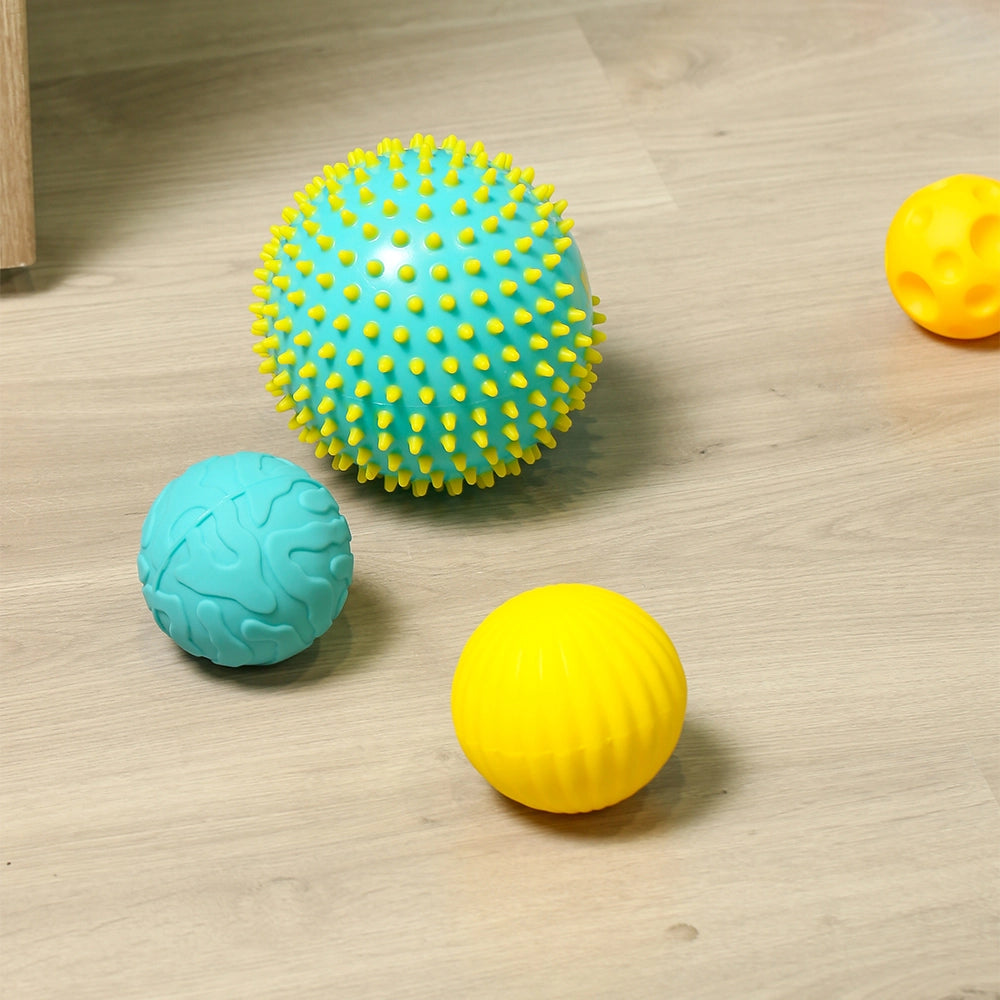 Balles Sensorielles Bleues lot de 3 LUDI