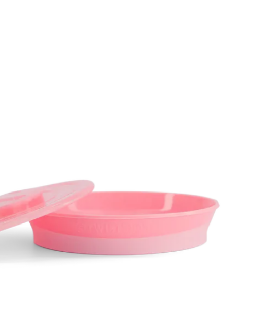 Assiette avec couvercle - Rose