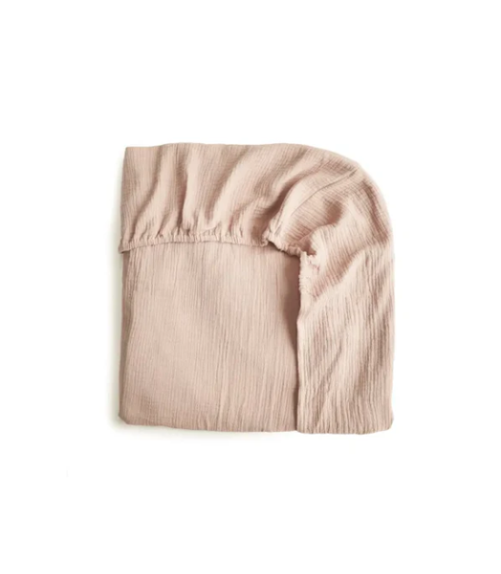 Drap de Lit de Bébé Mushie - Moyen - Blush