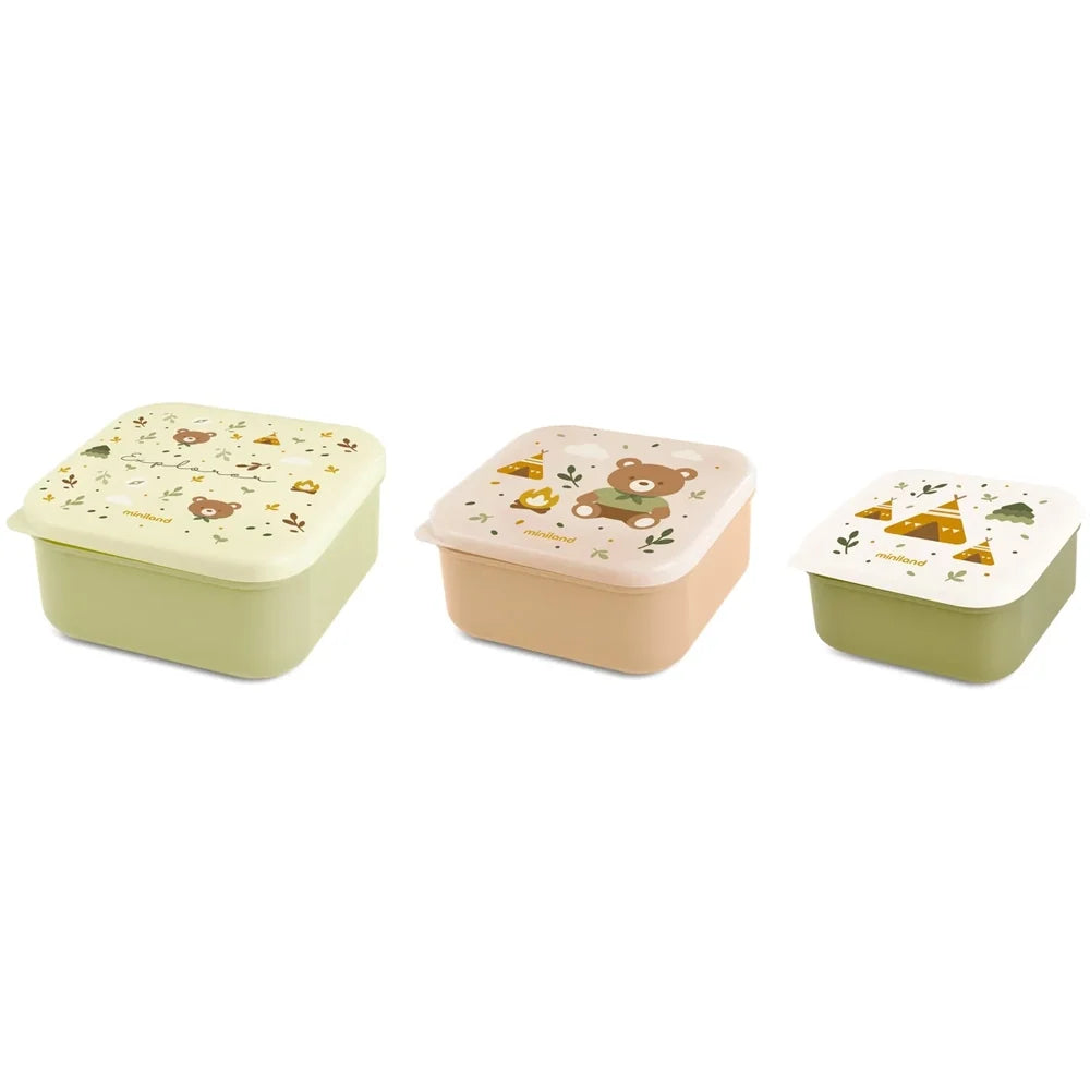 Miniland - Ensemble de 3 Boîtes à Goûter