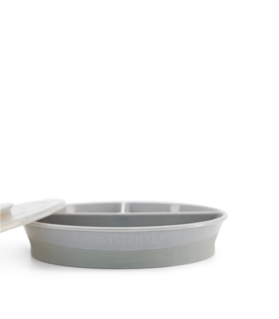 Assiette à 3 compartiments - Gris