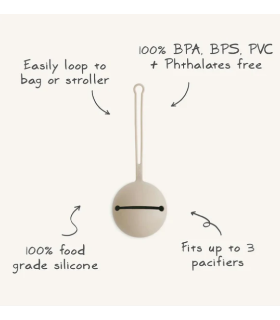 Étui à sucette en silicone - Naturel