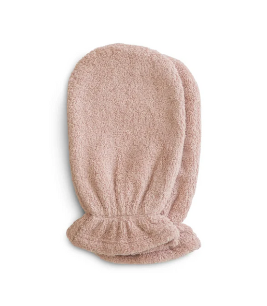 Lot de 2 gants de bain en coton biologique - Blush