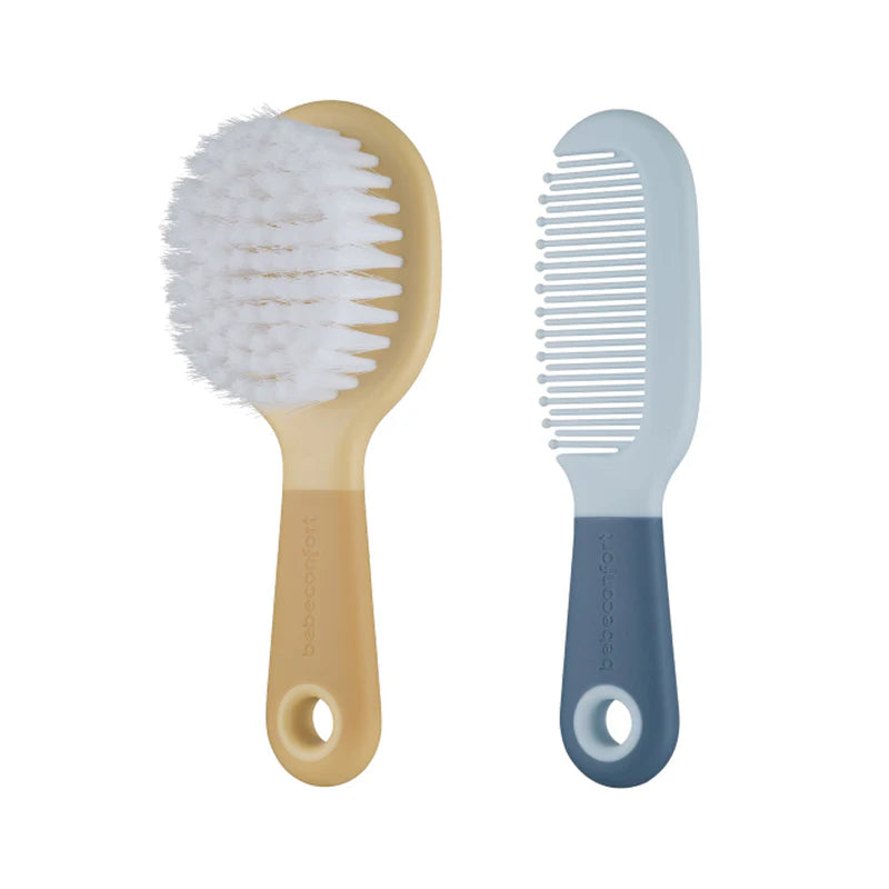 Brosse et Peigne avec Miroir Bleu - Bébé Confort