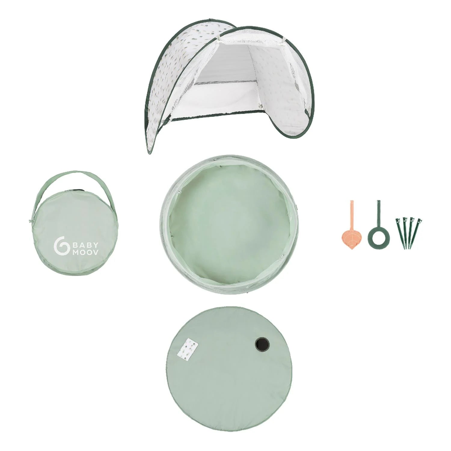 Aquani Aire de Jeux & Piscine Anti-UV FPS 50+ BABYMOOV - vert