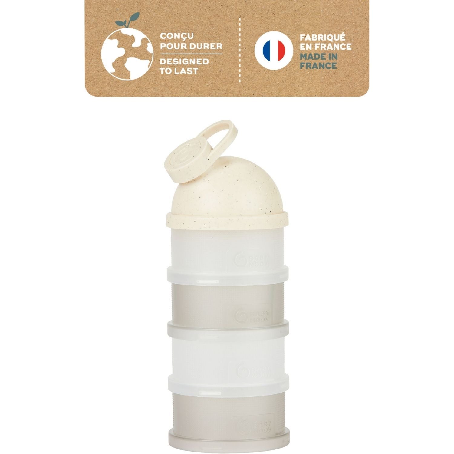 Boîtes doseuses de lait en poudre Babydose Beige - Babymoov