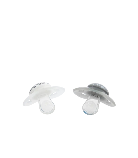 x2 Tétines Gris/Blanc