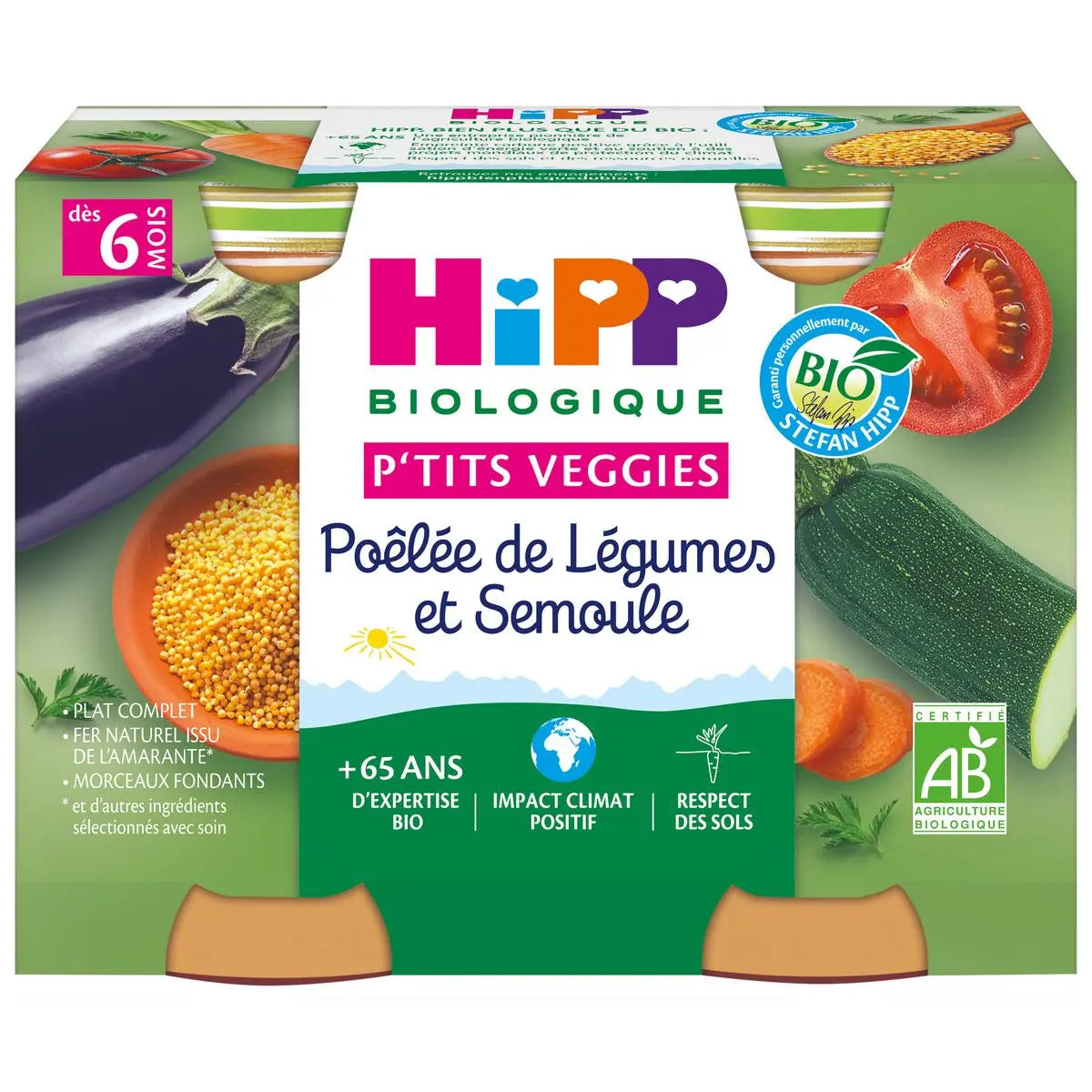 Hipp P’tits Veggies Poêlée de Légumes et Semoule dès 6 mois
