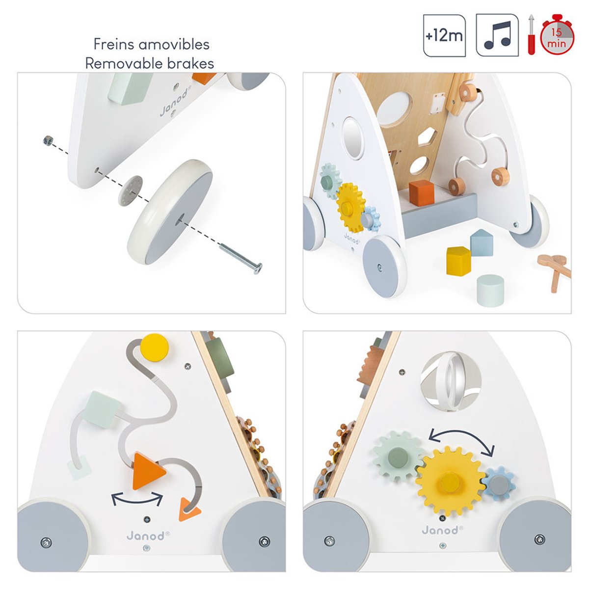 Chariot multi activités sweet cocoon en bois