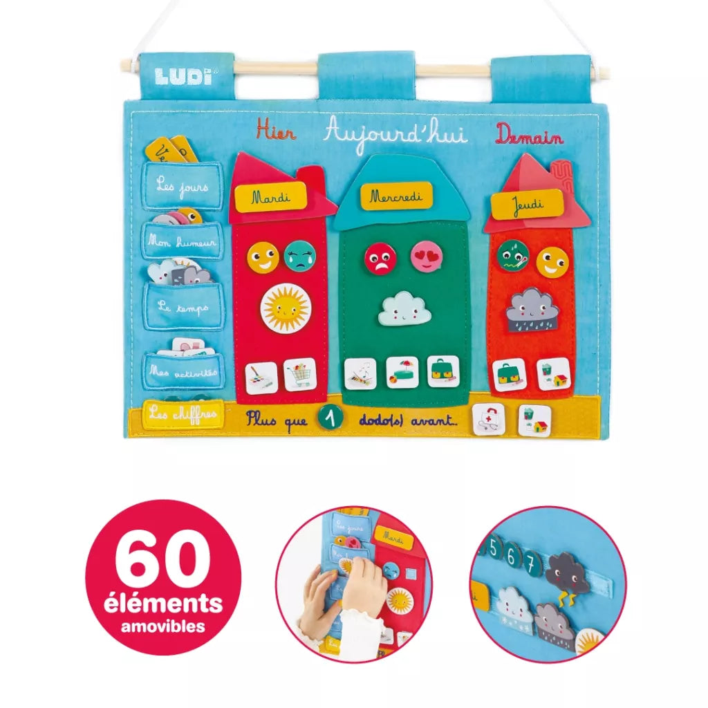 Panneau organisateur en tissu Ludi