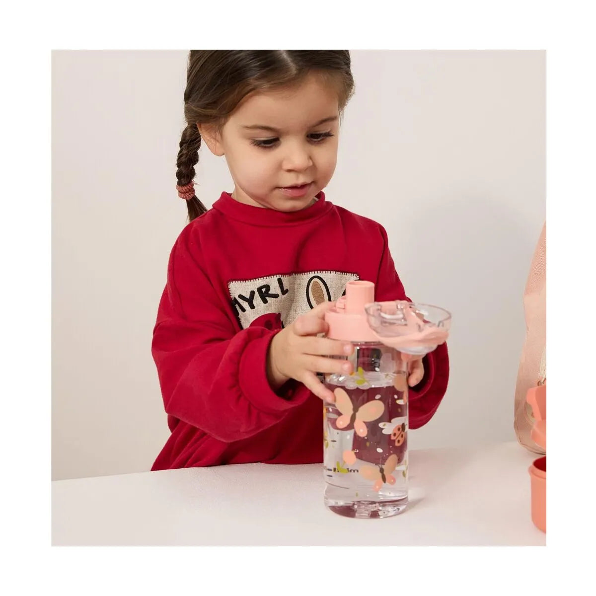 Miniland Bouteille Résistante avec Bouchon 4M+ - Rose
