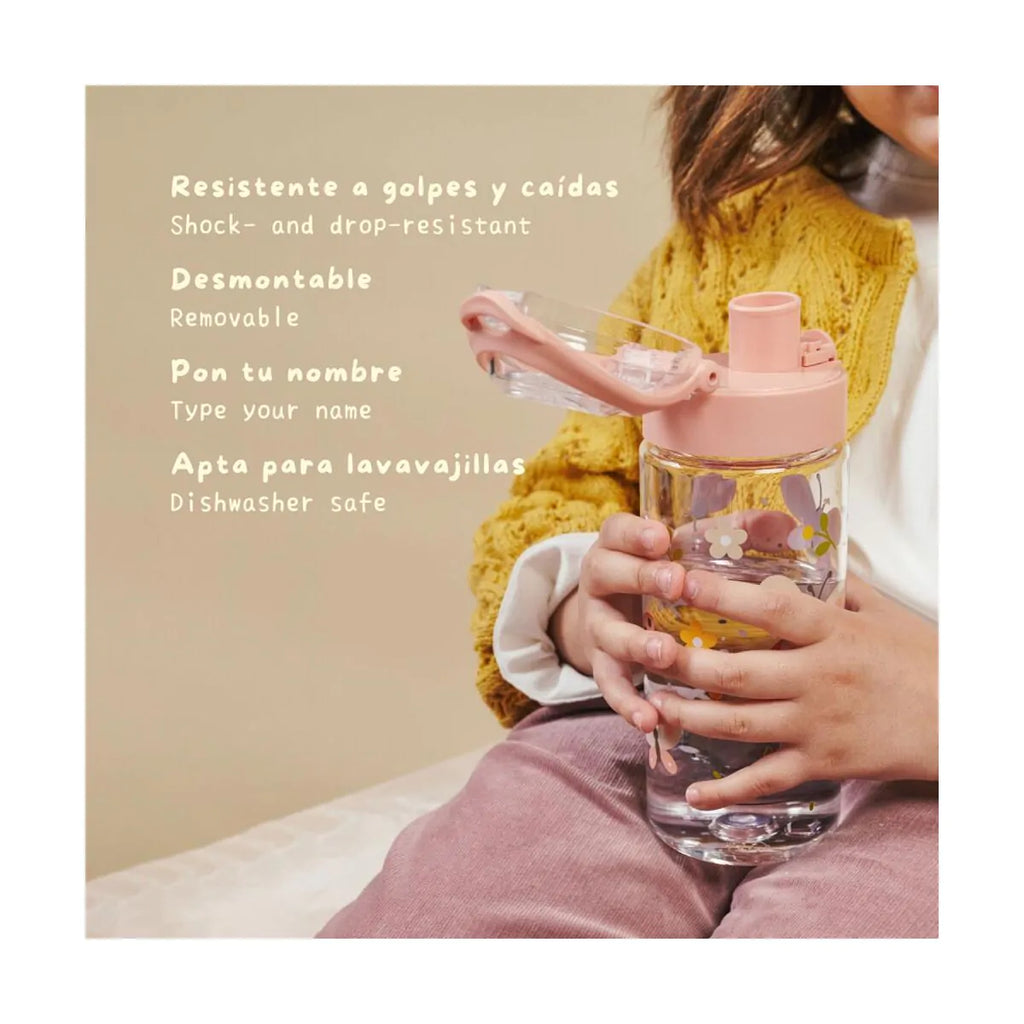 Miniland Bouteille Résistante avec Bouchon 4M+ - Rose