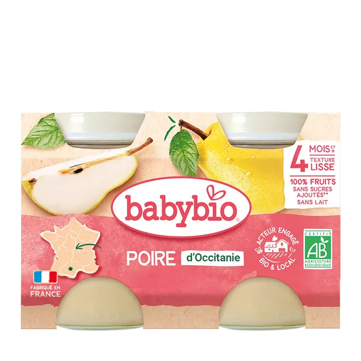 Babybio petit pot poire de provence 2*130G