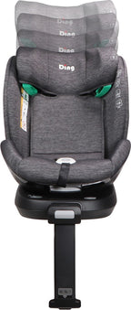 Siège auto Ding Fynn Gris 40-150cm 360° i-Size