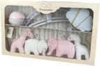 Mobile Musical Girafe, Elephant Rose & Blanc